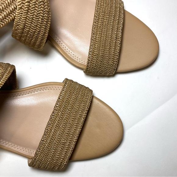 Steven by Steve Madden‎ Radar Woven Crisscross Slingback Sandals Tan Women's 10 - Picture 3 of 8